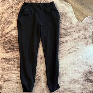 Women's Black Pull-On Jogger Pants with Elastic Waist